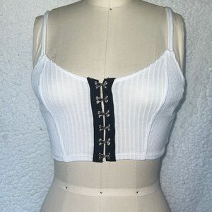White crop tank top Size Small
